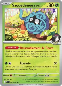 carte pokemon saquedeneu d'erika 007/217