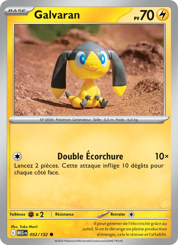 Carte Pokémon Galvaran 052/132 – Méga-Évolution