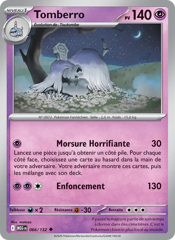 Carte Pokémon Tomberro 066/132 – Méga-Évolution