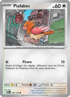 Carte Pokémon Piafabec 102/132 – Méga-Évolution