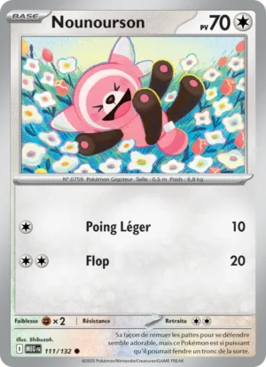 Carte Pokémon Nounourson 111/132 – Méga-Évolution