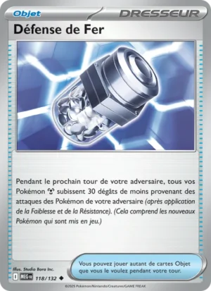 Carte Pokémon Défense de Fer 118/132 – Méga-Évolution