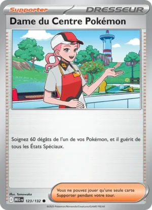 Carte Pokémon Dame du Centre Pokémon 123/132 – Méga-Évolution