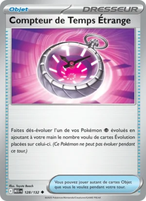 Carte Pokémon Compteur de Temps Étrange 128/132 – Méga-Évolution