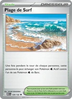 Carte Pokémon Plage de Surf 129/132 – Méga-Évolution