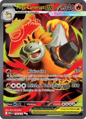 Carte Pokémon Méga-Camérupt-ex 156/132 – Méga-Évolution