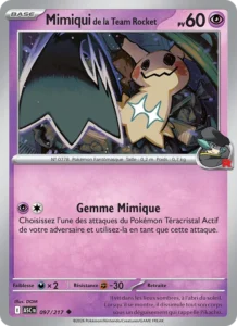 carte pokemon mimiqui de la team rocket 097/217