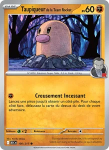 carte pokemon taupiqueur de la team rocket 100/217