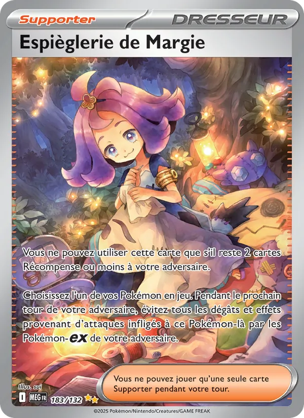 Carte Pokémon Espièglerie de Margie 183/132 – Méga-Évolution