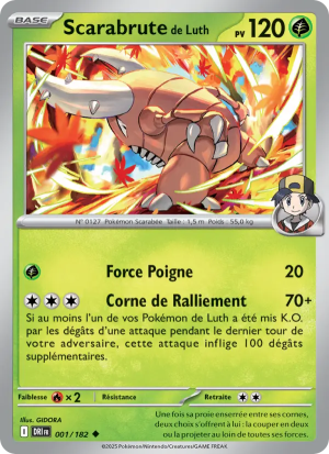 Carte Pokémon Scarabrute de Luth 001/182 – Rivalité Destinée