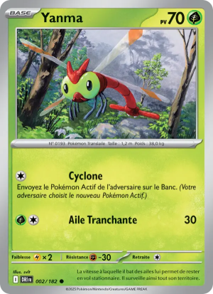 Carte Pokémon Yanma 002/182 – Rivalité Destinée