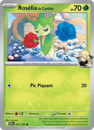 Carte Pokémon Rosélia de Cynthia 007/182 – Rivalité Destinée