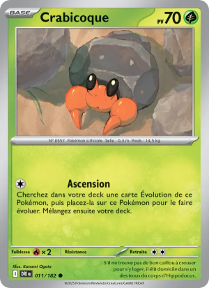 Carte Pokémon Crabicoque 011/182 – Rivalité Destinée