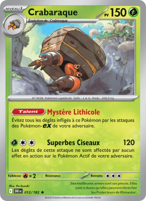 Carte Pokémon Crabaraque 012/182 – Rivalité Destinée