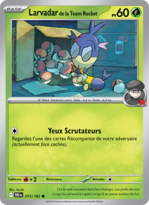 Carte Pokémon Larvadar de la Team Rocket 015/182 – Rivalité Destinée