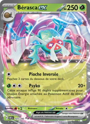 Carte Pokémon Bérasca ex 025/182 – Rivalité Destinée
