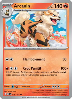 Carte Pokémon Arcanin 028/182 – Rivalité Destinée