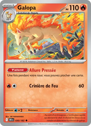 Carte Pokémon Galopa 030/182 – Rivalité Destinée