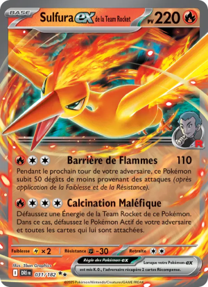 Carte Pokémon Sulfura ex de la Team Rocket 031/182 – Rivalité Destinée
