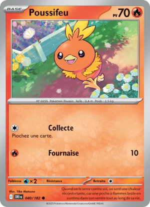 Carte Pokémon Poussifeu 040/182 – Rivalité Destinée
