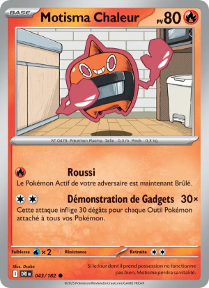 Carte Pokémon Motisma Chaleur 043/182 – Rivalité Destinée