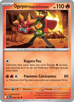Carte Pokémon Ogerpon Masque du Fourneau 044/182 – Rivalité Destinée