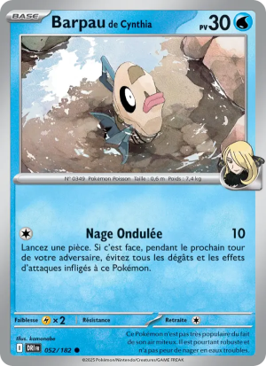 Carte Pokémon Barpau de Cynthia 052/182 – Rivalité Destinée