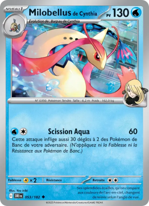 Carte Pokémon Milobellus de Cynthia 053/182 – Rivalité Destinée