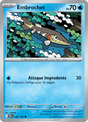 Carte Pokémon Embrochet 062/182 – Rivalité Destinée