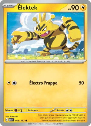 Carte Pokémon Élektek 068/182 – Rivalité Destinée
