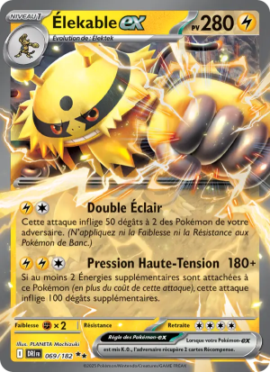 Carte Pokémon Élekable ex 069/182 – Rivalité Destinée