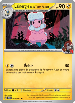 Carte Pokémon Lainergie de la Team Rocket 073/182 – Rivalité Destinée