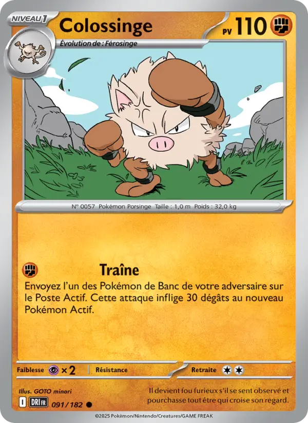 Carte Pokémon Colossinge 091/182 – Rivalité Destinée