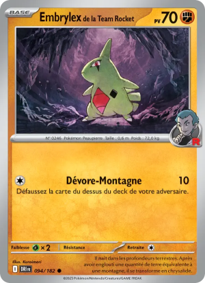 Carte Pokémon Embrylex de la Team Rocket 094/182 – Rivalité Destinée