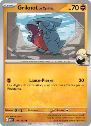Carte Pokémon Griknot de Cynthia 102/182 – Rivalité Destinée