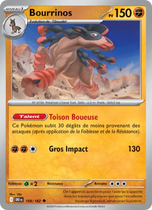 Carte Pokémon Bourrinos 108/182 – Rivalité Destinée