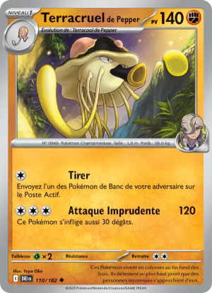 Carte Pokémon Terracruel de Pepper 110/182 – Rivalité Destinée