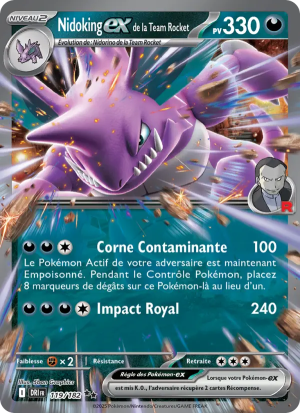 Carte Pokémon Nidoking ex de la Team Rocket 119/182 – Rivalité Destinée