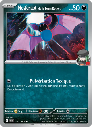 Carte Pokémon Nosferapti de la Team Rocket 120/182 – Rivalité Destinée