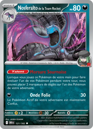 Carte Pokémon Nosferalto de la Team Rocket 121/182 – Rivalité Destinée