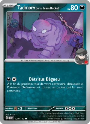 Carte Pokémon Tadmorv de la Team Rocket 123/182 – Rivalité Destinée