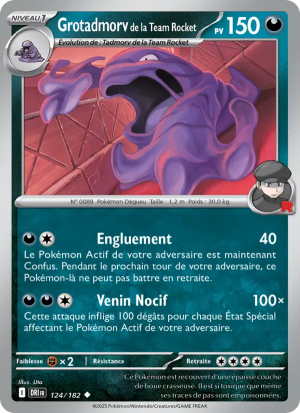 Carte Pokémon Grotadmorv de la Team Rocket 124/182 – Rivalité Destinée