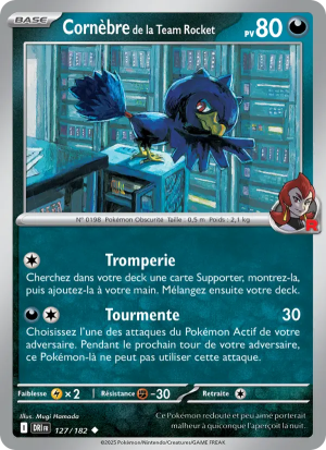 Carte Pokémon Cornèbre de la Team Rocket 127/182 – Rivalité Destinée