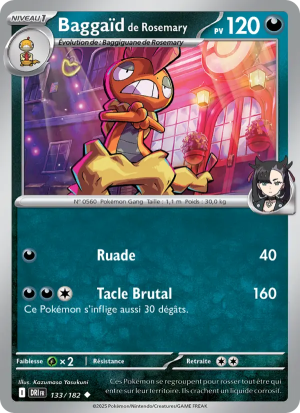 Carte Pokémon Baggaïd de Rosemary 133/182 – Rivalité Destinée