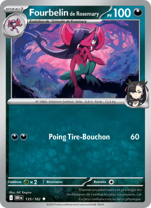 Carte Pokémon Fourbelin de Rosemary 135/182 – Rivalité Destinée