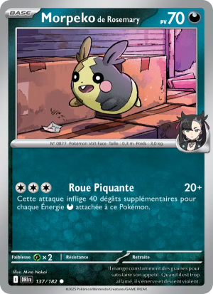 Carte Pokémon Morpeko de Rosemary 137/182 – Rivalité Destinée