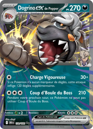 Carte Pokémon Dogrino ex de Pepper 139/182 – Rivalité Destinée