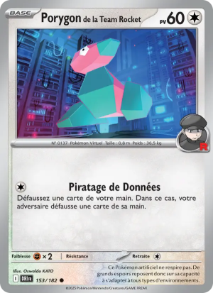 Carte Pokémon Porygon de la Team Rocket 153/182 – Rivalité Destinée