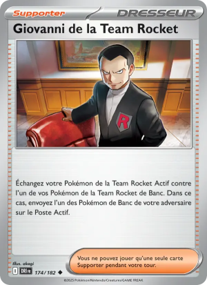 Carte Pokémon Giovanni de la Team Rocket 174/182 – Rivalité Destinée