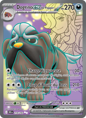 Carte Pokémon Dogrino ex de Pepper 218/182 – Rivalité Destinée